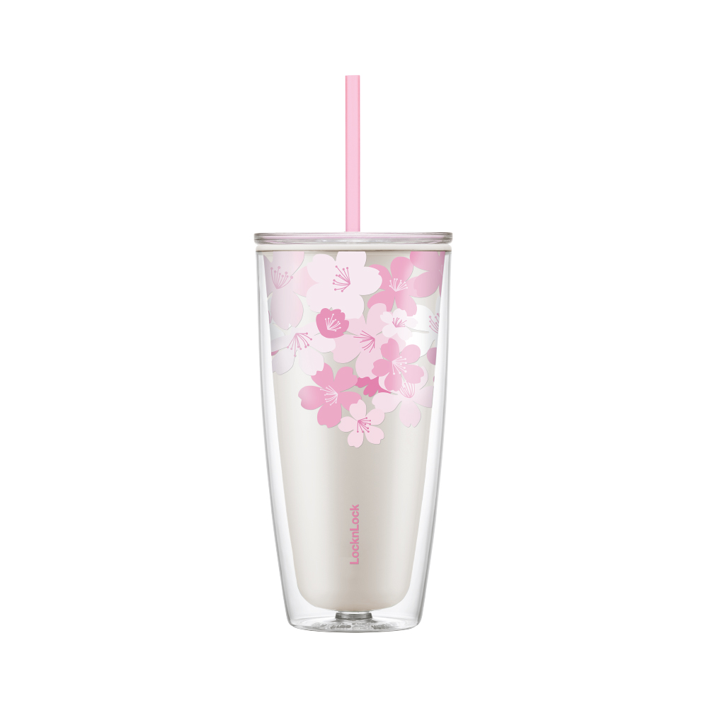 Ly Nhựa Hai Lớp LocknLock Double Wall Cold Cup Cherry Blossom 750ml - 2 Màu (Hồng, Trắng) - HAP509, , large image number 3